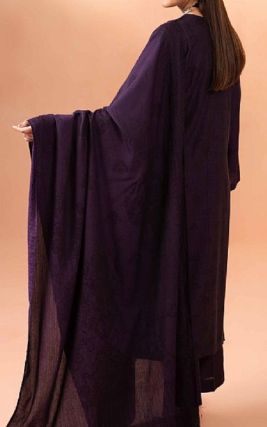 Nishat Purple Jacquard Suit | Pakistani Lawn Suits- Image 2
