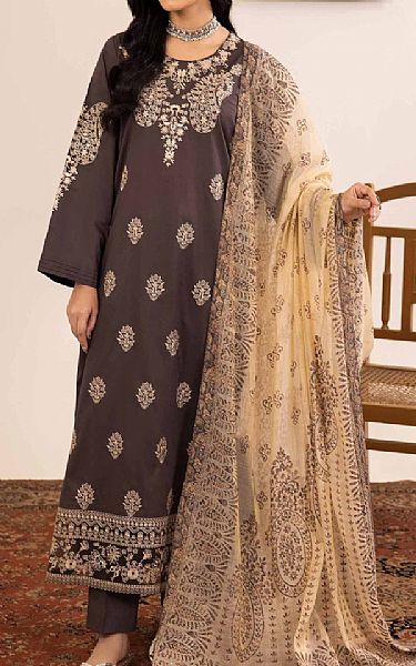 Nishat Woody Brown Cambric Suit | Pakistani Lawn Suits- Image 1