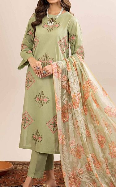 Nishat Pixie Green Jacquard Suit | Pakistani Lawn Suits- Image 1