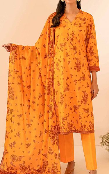 Nishat Cadmium Orange Lawn Suit | Pakistani Lawn Suits- Image 1