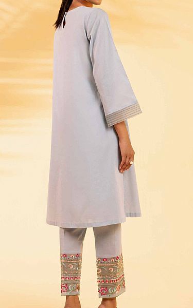 Nishat Lavender Grey Cambric Suit (2 pcs) | Pakistani Lawn Suits- Image 2