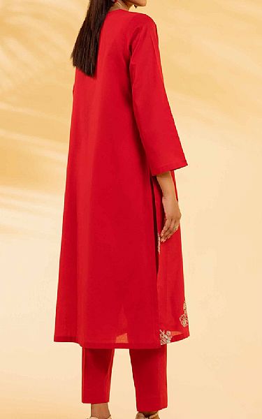 Nishat Red Cambric Suit (2 pcs) | Pakistani Lawn Suits- Image 2