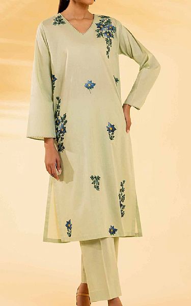 Nishat Thistle Green Cambric Suit (2 pcs) | Pakistani Lawn Suits- Image 1