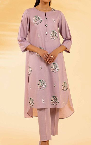Nishat Lilac Cambric Suit (2 pcs) | Pakistani Lawn Suits- Image 1