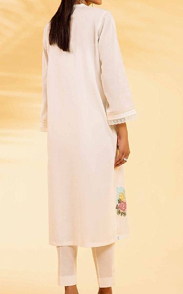 Nishat Off White Cambric Suit (2 pcs) | Pakistani Lawn Suits- Image 2