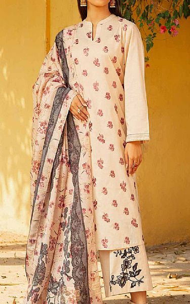 Nishat Light Apricot Cambric Suit | Pakistani Lawn Suits- Image 1