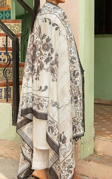 Nishat Off White Cambric Suit | Pakistani Lawn Suits- Image 2