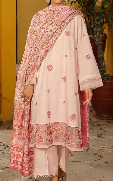 Nishat Oyster Pink Cambric Suit | Pakistani Lawn Suits- Image 1