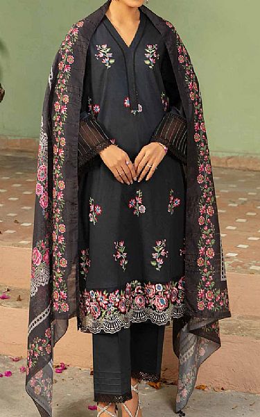 Nishat Black Cambric Suit | Pakistani Lawn Suits- Image 1