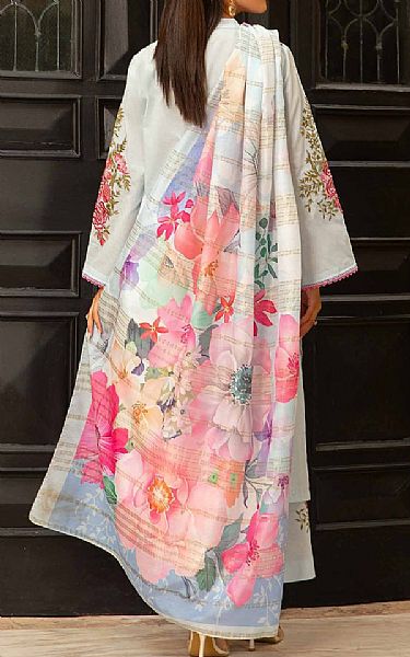 Nishat Pale Blue Lily Cambric Suit | Pakistani Lawn Suits- Image 2
