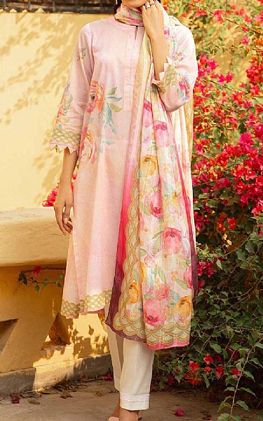 Nishat Light Pink Lawn Suit (2 pcs) | Pakistani Lawn Suits- Image 1