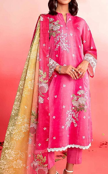 Nishat Hot Pink Lawn Suit | Pakistani Lawn Suits- Image 1