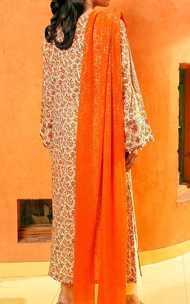 Nishat Burnt Orange/Off White Lawn Suit | Pakistani Lawn Suits- Image 2