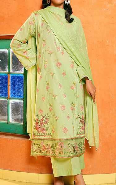 Nishat Pale Olive Lawn Suit | Pakistani Lawn Suits- Image 1