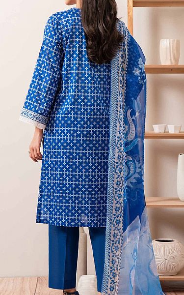 Nishat Royal Blue Lawn Suit | Pakistani Lawn Suits- Image 2