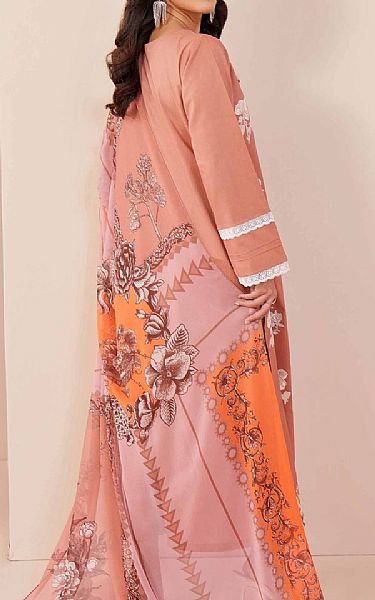 Nishat Peach Cambric Suit | Pakistani Lawn Suits- Image 2