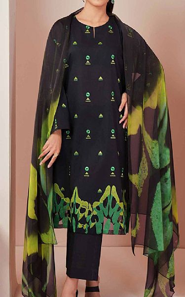 Nishat Black Cambric Suit | Pakistani Lawn Suits- Image 1
