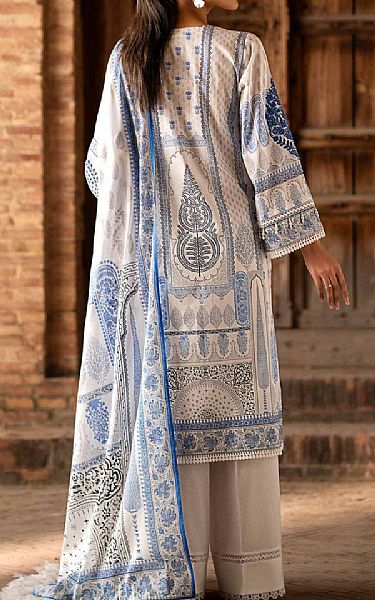 Nishat White/Blue Lawn Suit | Pakistani Lawn Suits- Image 2