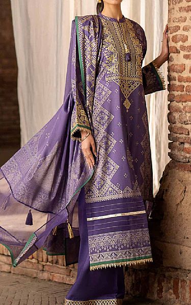 Nishat Lilac Lawn Suit | Pakistani Lawn Suits- Image 1