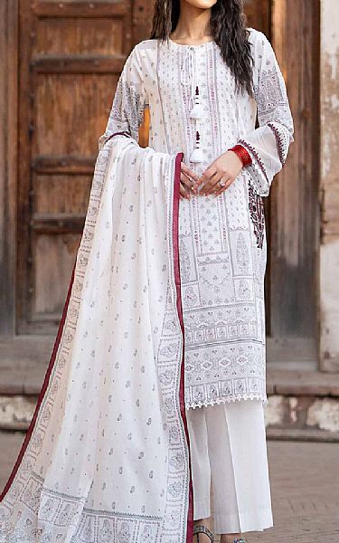 Nishat White Lawn Suit | Pakistani Lawn Suits- Image 1