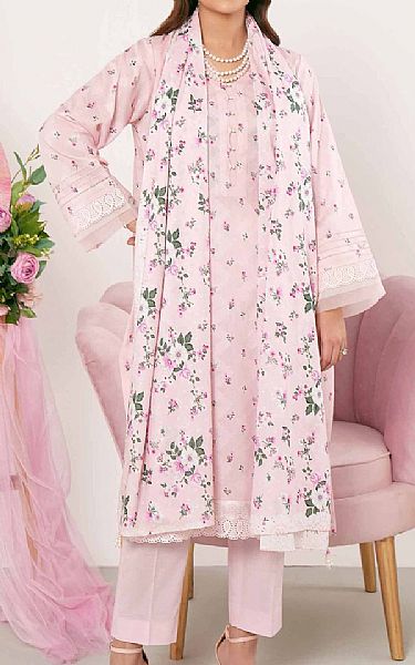 Nishat Pale Pink Lawn Suit | Pakistani Lawn Suits- Image 1