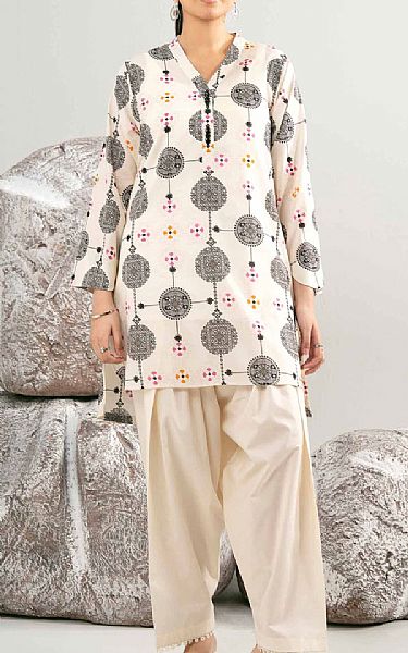 Nishat Off-white Lawn Suit (2 pcs) | Pakistani Lawn Dress in USA- Image 1