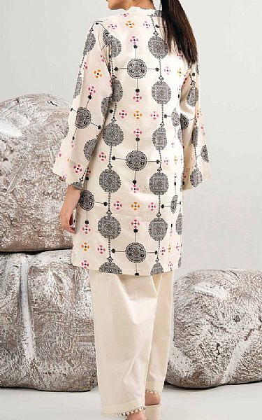 Nishat Off-white Lawn Suit (2 pcs) | Pakistani Lawn Dress in USA- Image 2