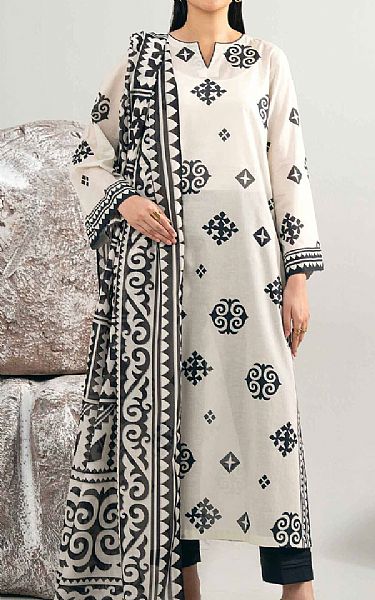 Nishat White Lawn Suit (2 pcs) | Pakistani Lawn Dress in USA- Image 1
