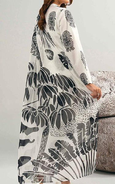 Nishat White/Black Lawn Suit (2 pcs) | Pakistani Lawn Dress in USA- Image 2