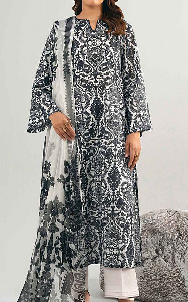 Nishat Black Lawn Suit (2 pcs) | Pakistani Lawn Dress in USA- Image 1