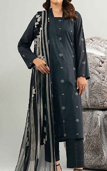 Nishat Black Lawn Suit (2 pcs) | Pakistani Lawn Dress in USA- Image 1