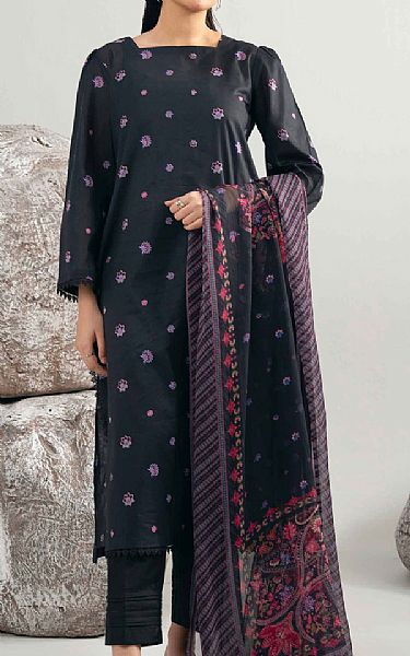 Nishat Black Lawn Suit (2 pcs) | Pakistani Lawn Dress in USA- Image 1