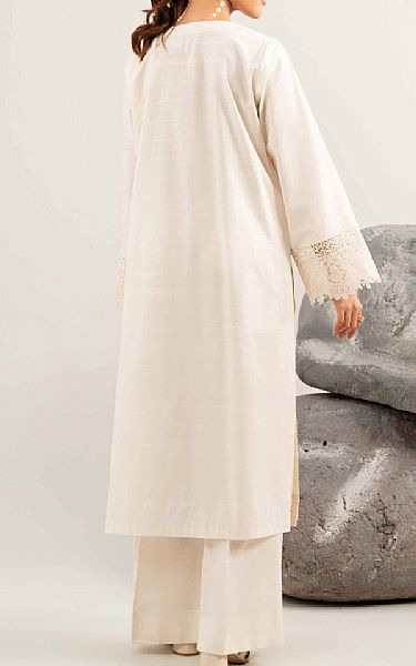 Nishat Cream Lawn Suit (2 pcs) | Pakistani Lawn Dress in USA- Image 2