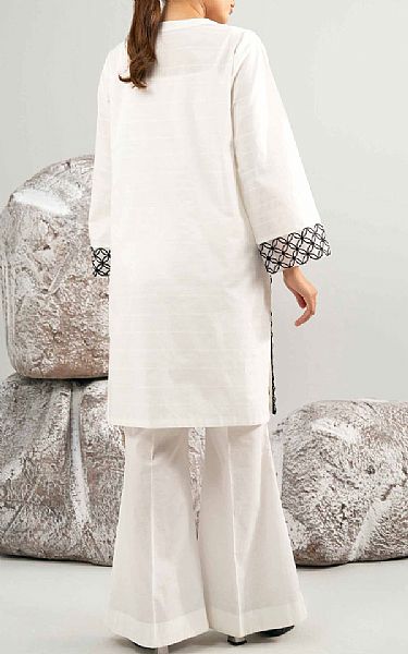 Nishat White Lawn Suit (2 pcs) | Pakistani Lawn Dress in USA- Image 2