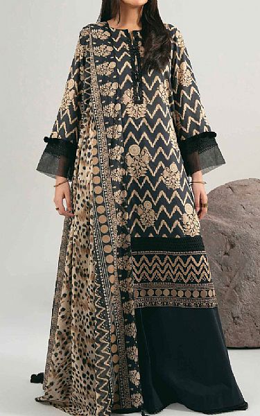 Nishat Black Lawn Suit | Pakistani Lawn Dress in USA- Image 1