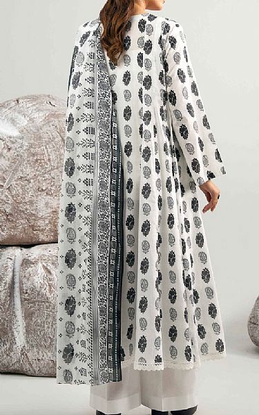 Nishat White/Black Lawn Suit | Pakistani Lawn Dress in USA- Image 2
