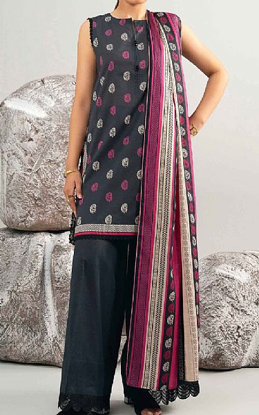 Nishat Black Lawn Suit | Pakistani Lawn Dress in USA- Image 1