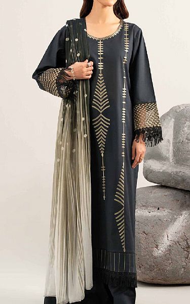 Nishat Black Cambric Suit | Pakistani Lawn Dress in USA- Image 1