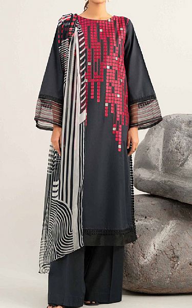 Nishat Black Cambric Suit | Pakistani Lawn Dress in USA- Image 1
