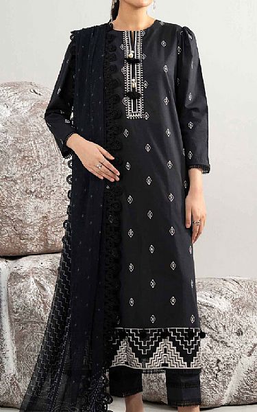 Nishat Black Cambric Suit | Pakistani Lawn Dress in USA- Image 1