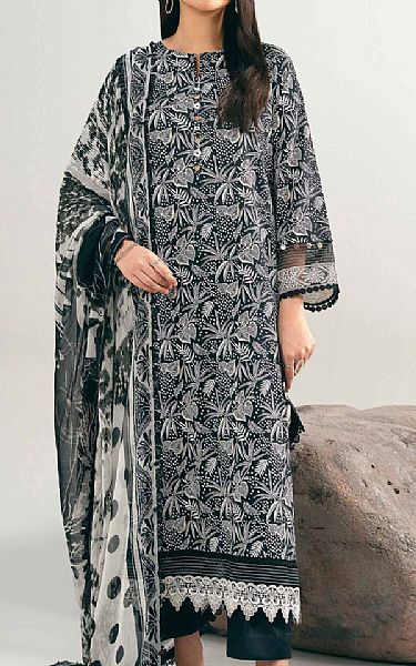 Nishat Black Lawn Suit | Pakistani Lawn Dress in USA- Image 1