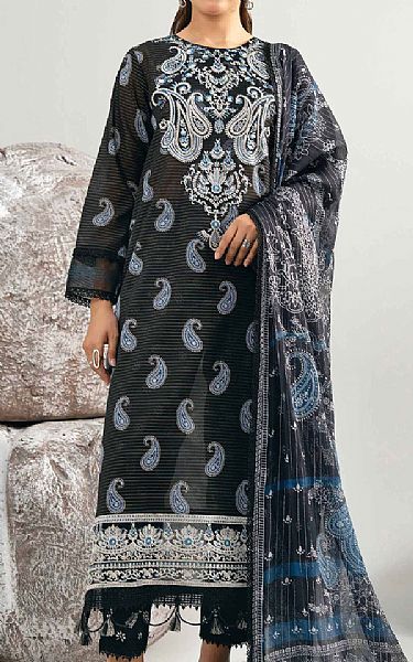 Nishat Black Lawn Suit | Pakistani Lawn Dress in USA- Image 1