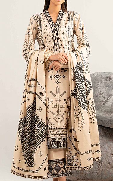 Nishat Ivory/Black Lawn Suit | Pakistani Lawn Dress in USA- Image 1