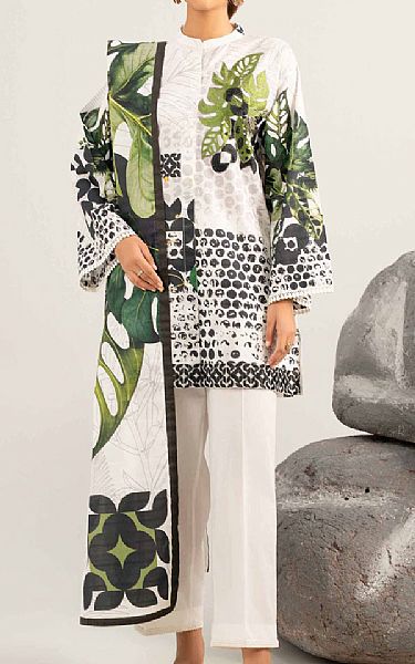Nishat Off-white Lawn Suit | Pakistani Lawn Dress in USA- Image 1