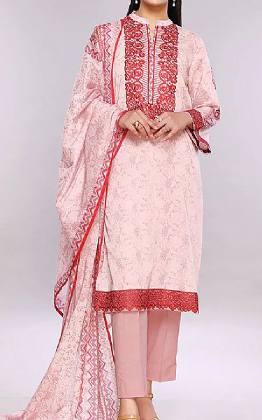 Nishat Baby Pink Lawn Suit | Pakistani Dresses in USA- Image 1