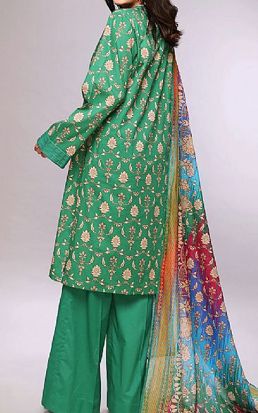 Nishat Emerald Green Lawn Suit | Pakistani Dresses in USA- Image 2