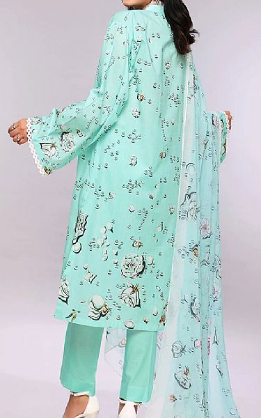 Nishat Light Aqua Lawn Suit | Pakistani Dresses in USA- Image 2
