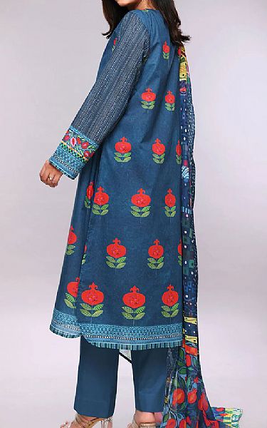 Nishat Denim Blue Lawn Suit | Pakistani Dresses in USA- Image 2