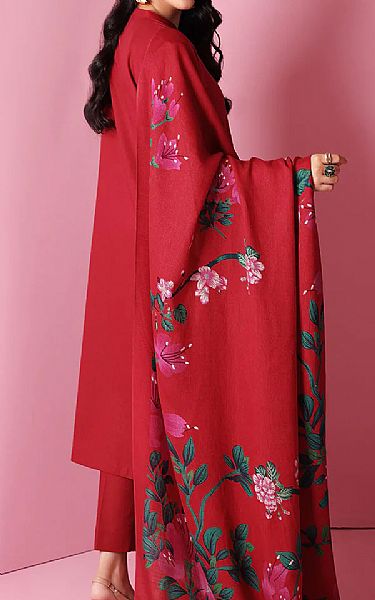 Nishat Red Karandi Suit | Pakistani Winter Dresses- Image 2