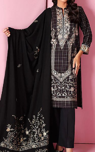 Nishat Black Yarn Suit | Pakistani Winter Dresses- Image 1